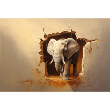 3D Elephant Canvas